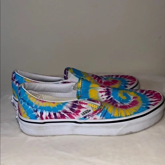 Vans Classic Slip-On Shoes – Tie-Dye Spiral – Women’s 5 / Men’s 3.5 - Picture 6 of 10
